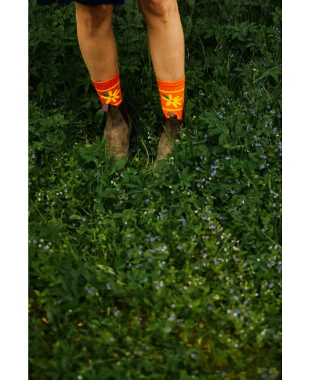 Sport organic cotton socks with Flowers