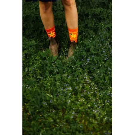 Sport organic cotton socks with Flowers