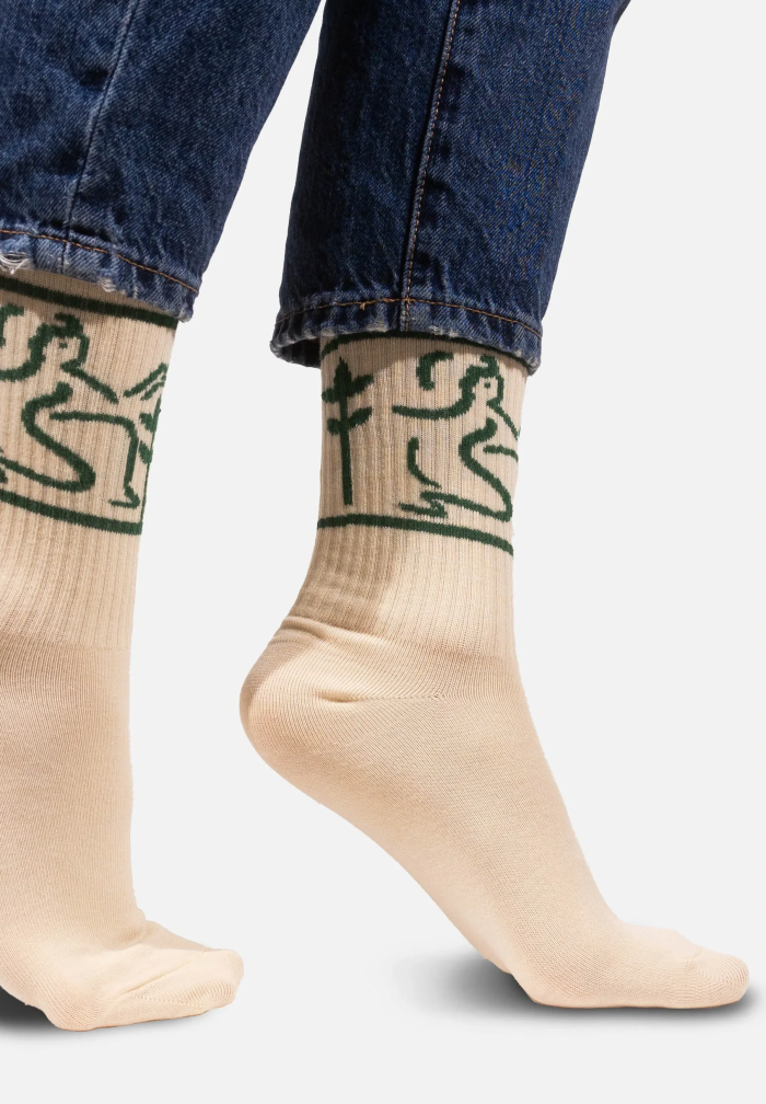 Sport organic cotton socks with Mother Earth
