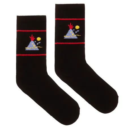 Sport organic cotton socks with Volcano