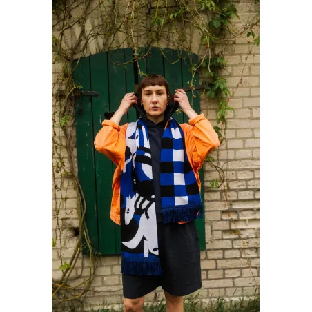 Organic cotton scarf Wild horses
