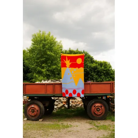 Koc z bawełny organicznej Wulkany