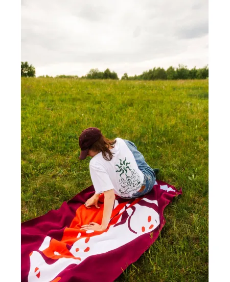 Organic Cotton Blanket Dog Sadness