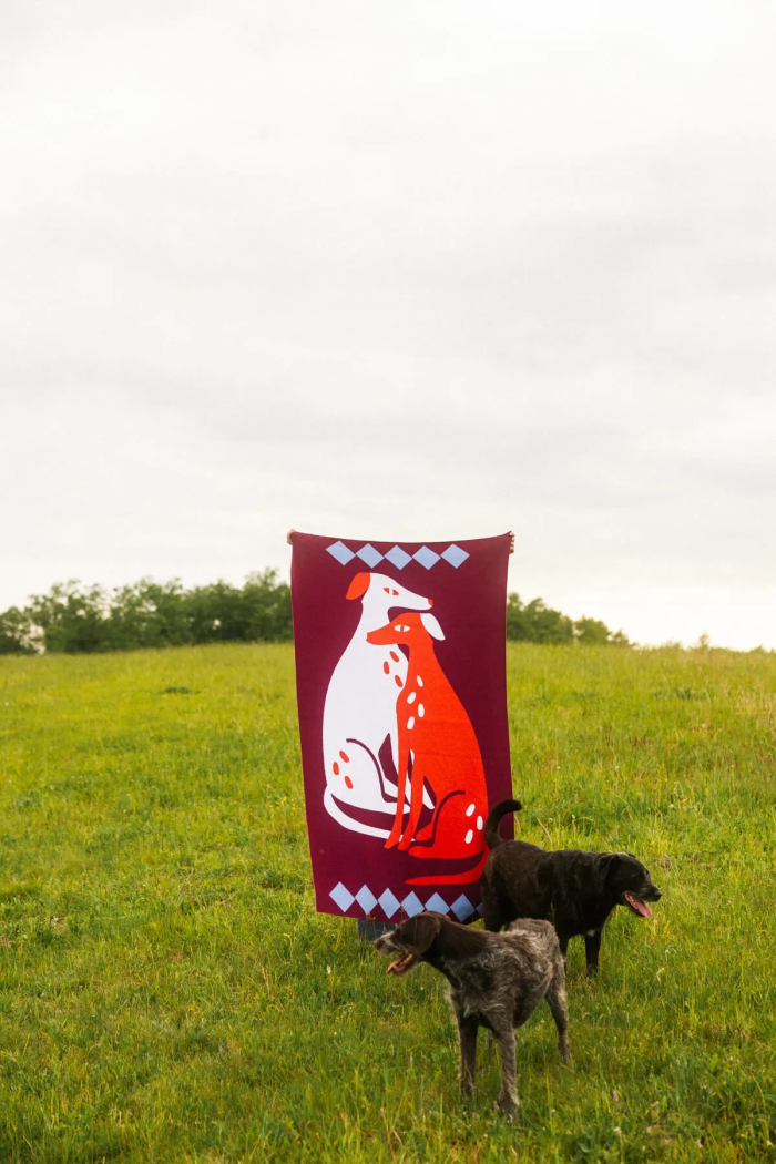 Organic Cotton Blanket Dog Sadness