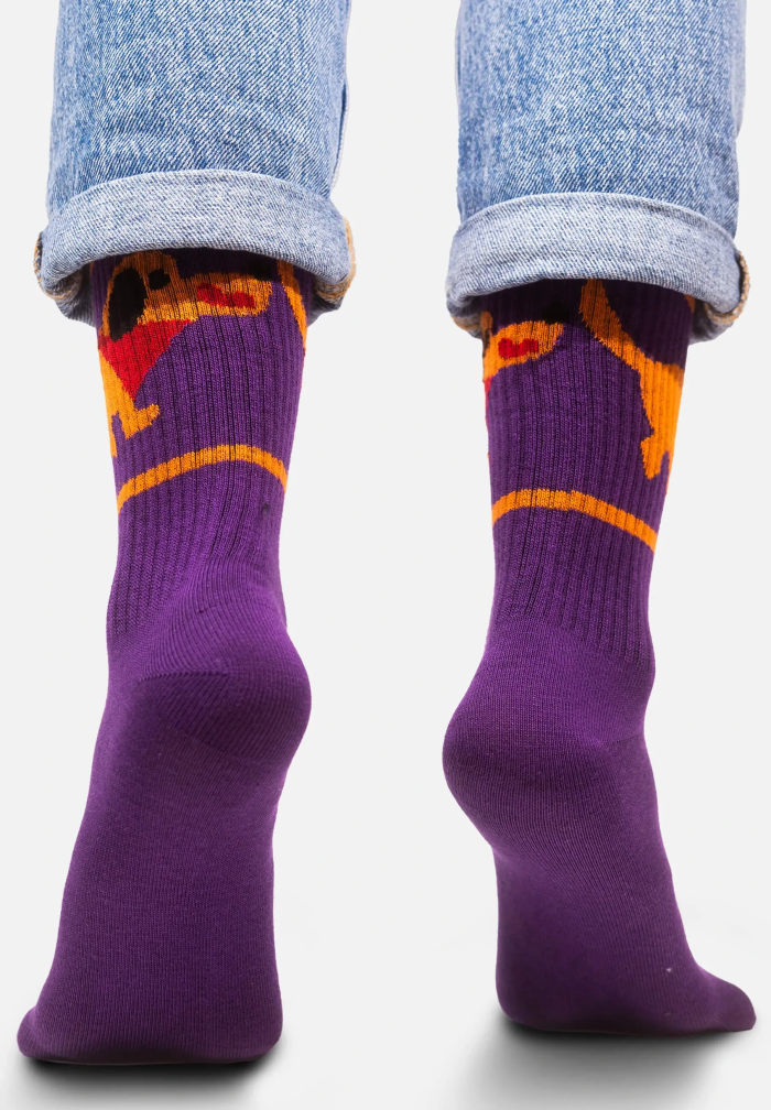 Sport organic cotton socks with Dachshund