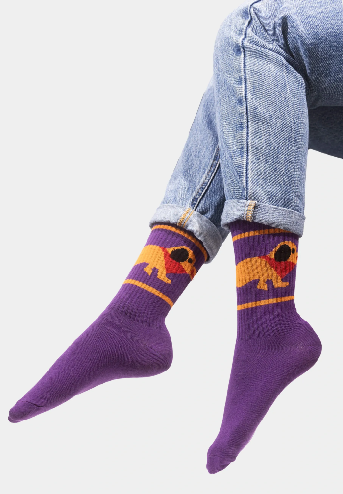 Sport organic cotton socks with Dachshund