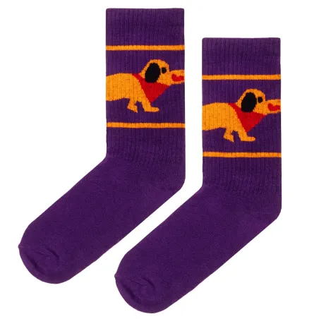 Sport organic cotton socks with Dachshund