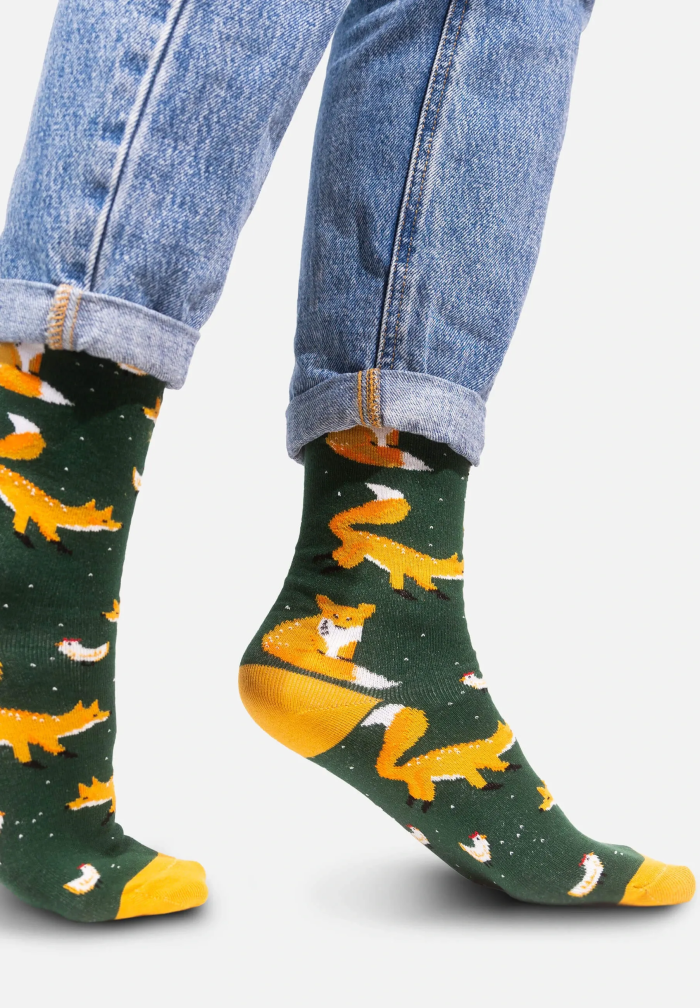 Socks organic cotton Incredible Mr. Green Fox