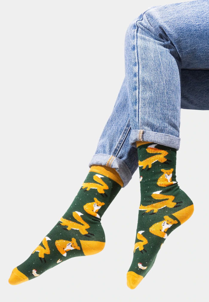 Socks organic cotton Incredible Mr. Green Fox