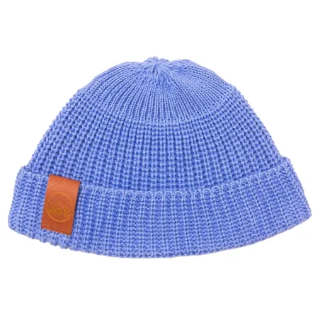 Sky-blue organic cotton burglar beanie