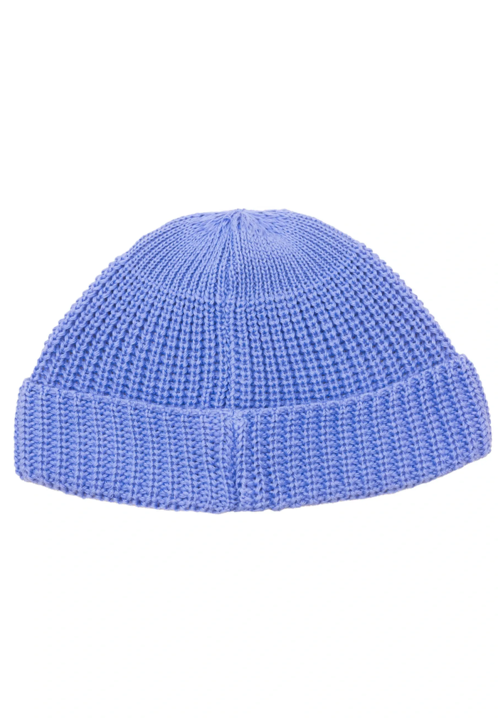 Sky-blue organic cotton burglar beanie