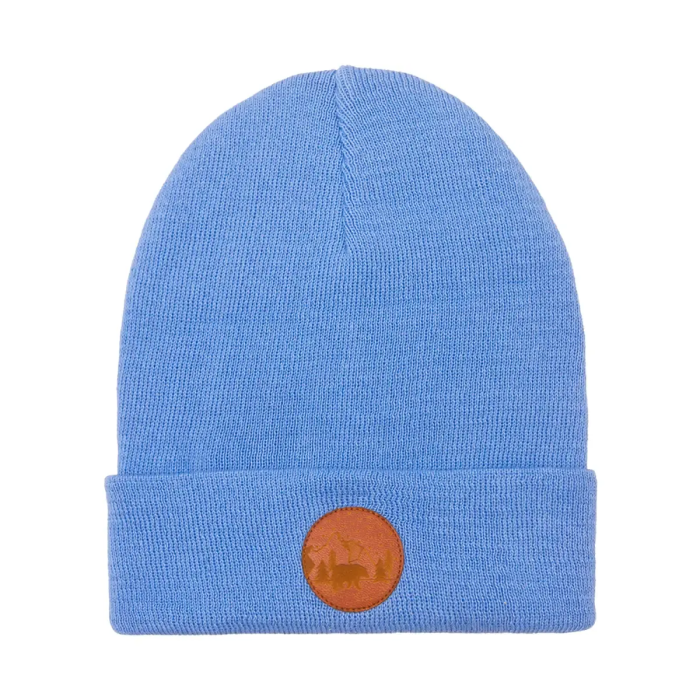 Czapka beanie z bawełny organicznej jasnoniebieska