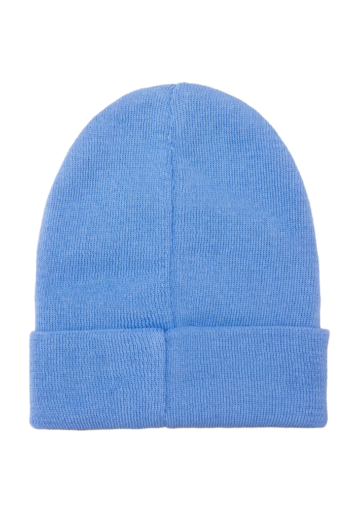 Czapka beanie z bawełny organicznej jasnoniebieska