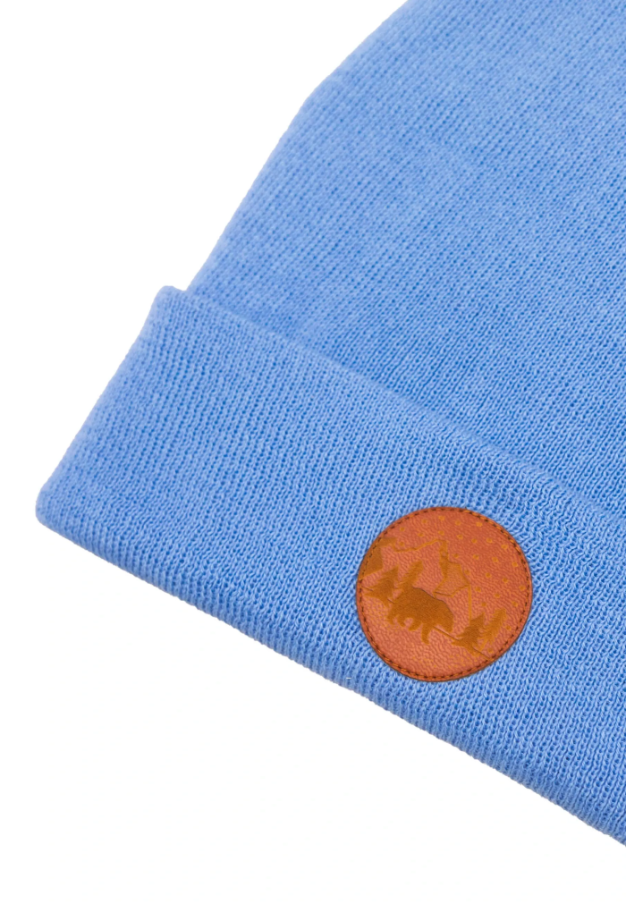 Czapka beanie z bawełny organicznej jasnoniebieska