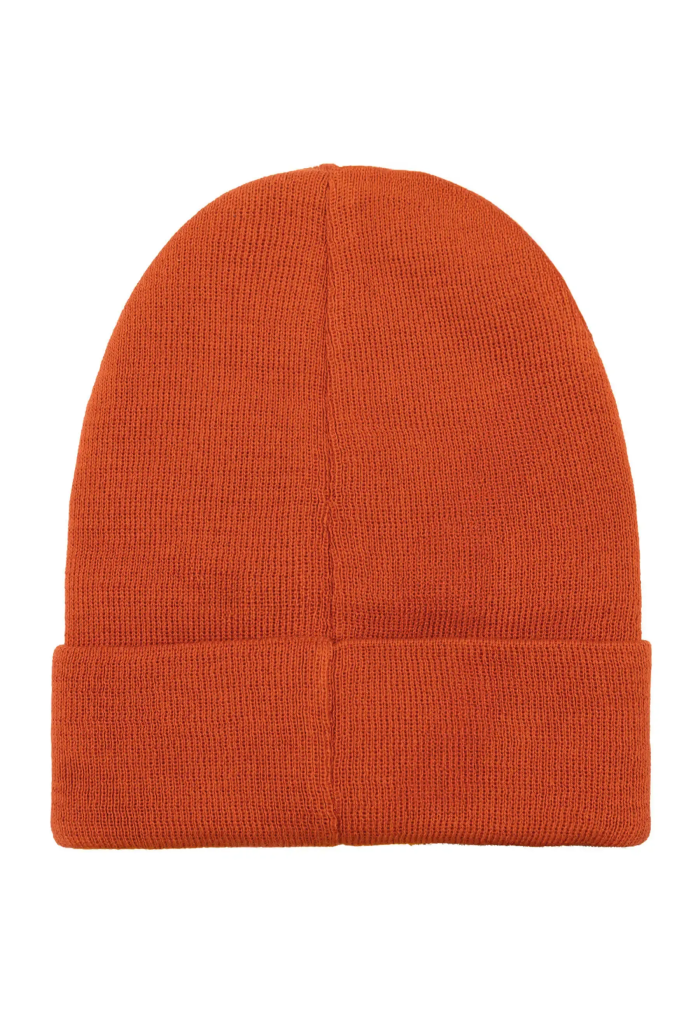 Brick red organic cotton classic beanie