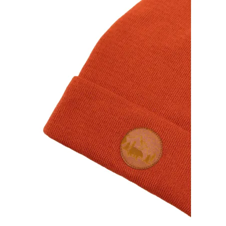 Brick red organic cotton classic beanie