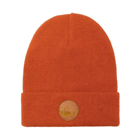 Brick red organic cotton classic beanie