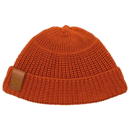 Brick red organic cotton burglar beanie