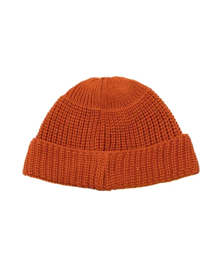 Brick red organic cotton burglar beanie