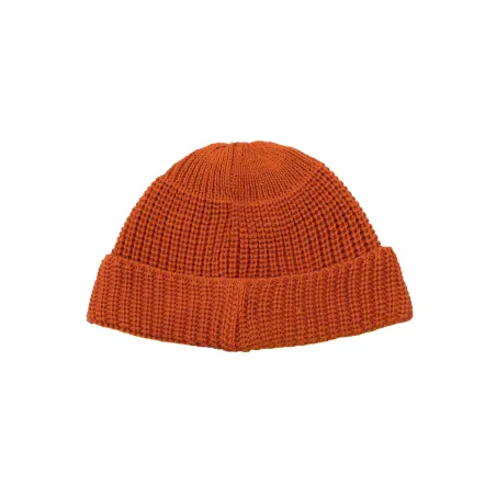 Brick red organic cotton burglar beanie