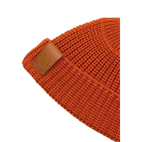 Brick red organic cotton burglar beanie
