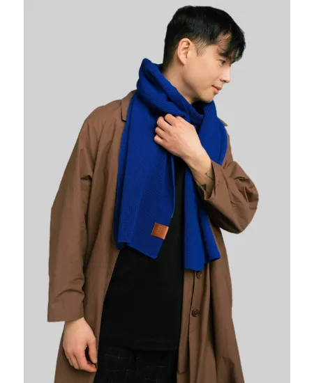 Cornflower organic cotton plain scarf
