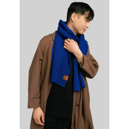 Cornflower organic cotton plain scarf
