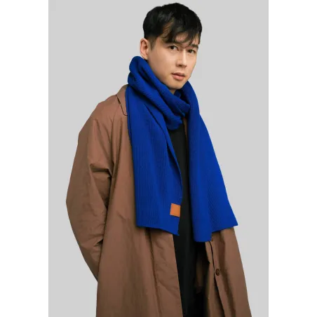 Cornflower organic cotton plain scarf