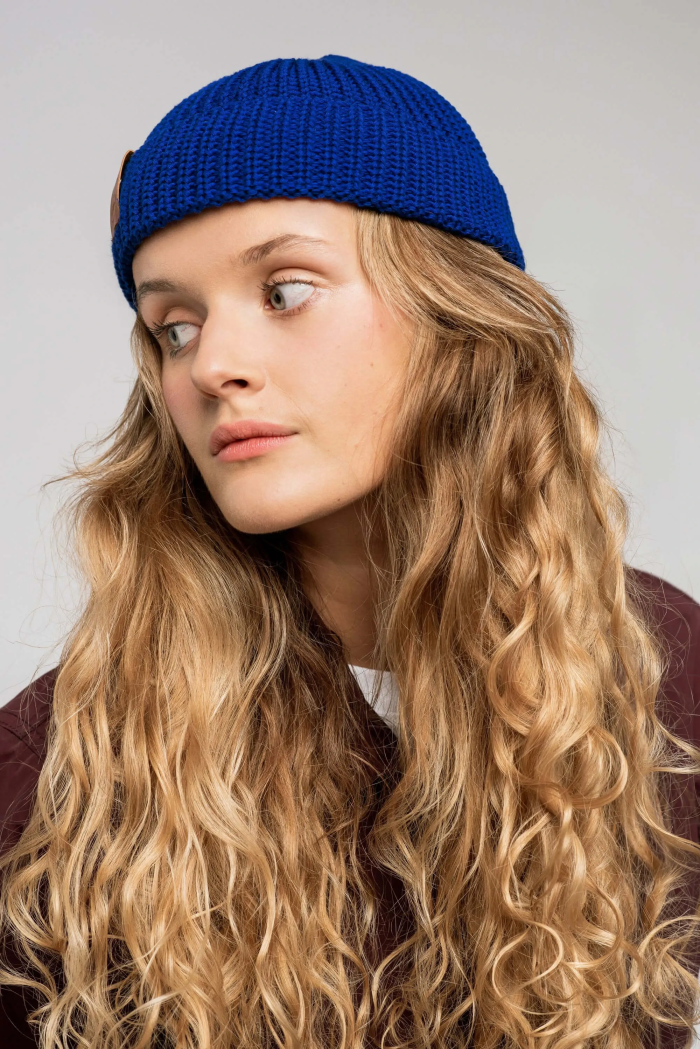 Cornflower organic cotton burglar beanie