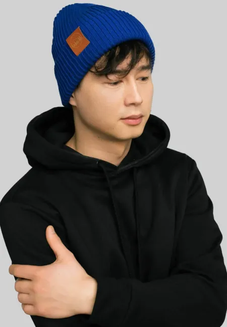 Cornflower organic cotton winter beanie