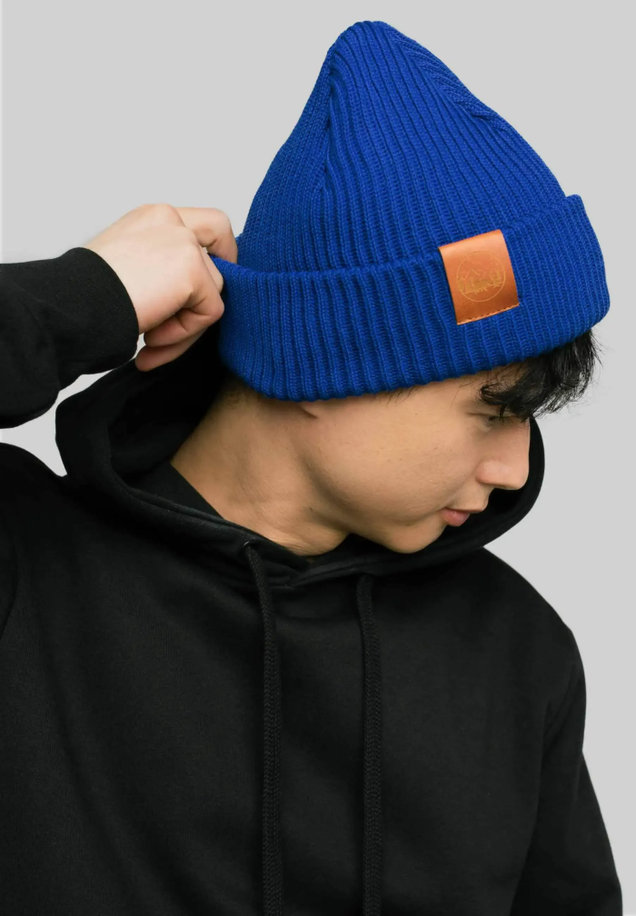 Cornflower organic cotton winter beanie