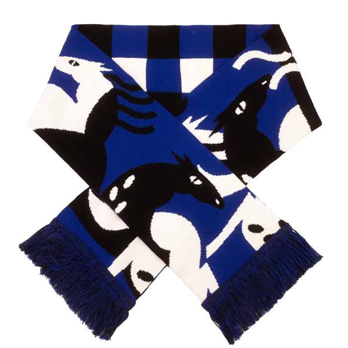 Organic cotton scarf Wild horses