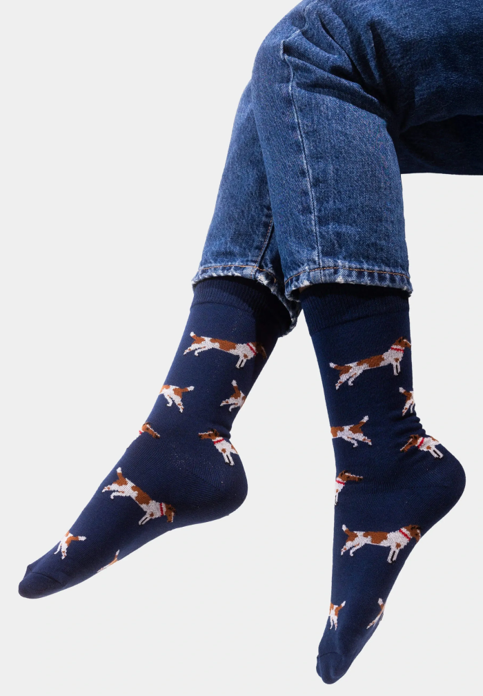 Socks organic cotton Foxteriers