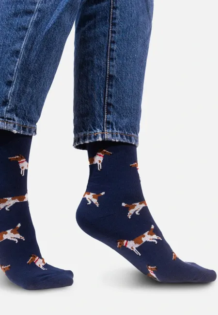 Socks organic cotton Foxteriers