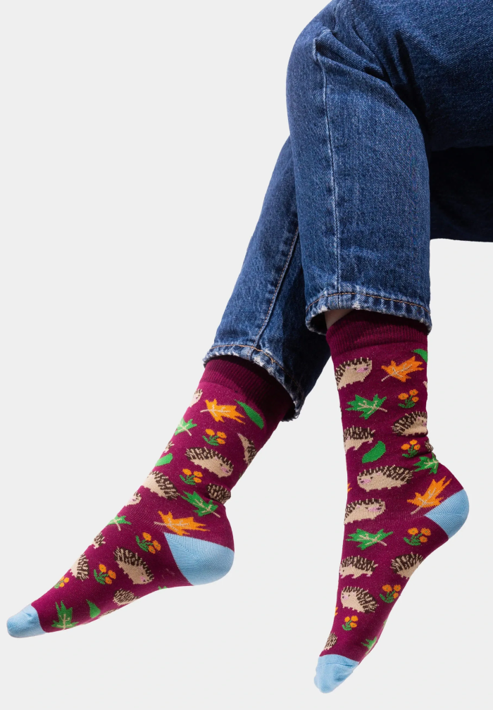 Socks organic cotton with Hedgehogs