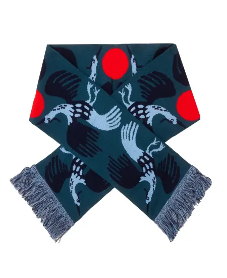 Organic cotton scarf Crane