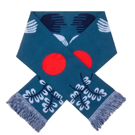 Organic cotton scarf Crane