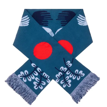 Organic cotton scarf Crane