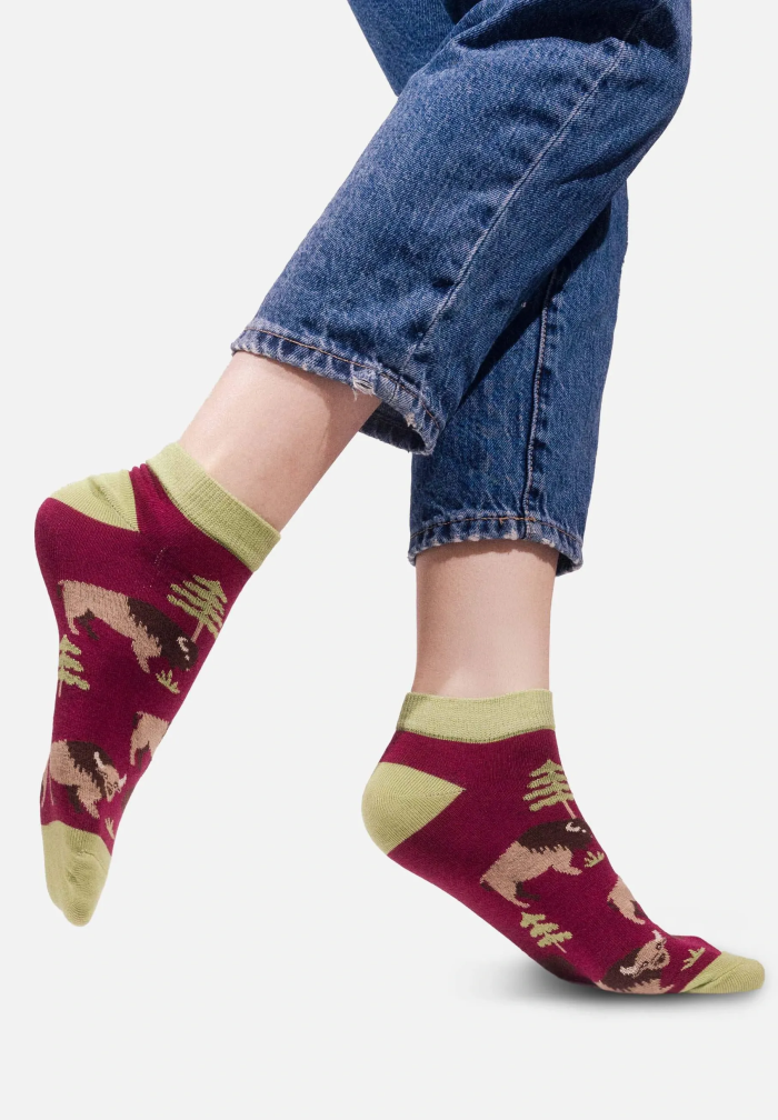 Organic cotton ankle socks Bisons