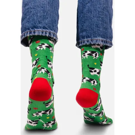 Socks organic cotton Cows in a meadow