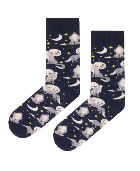 Socks organic cotton Night Wolves