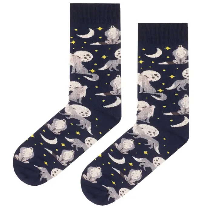 Skarpetki z bawełny organicznej Nocne Wilki