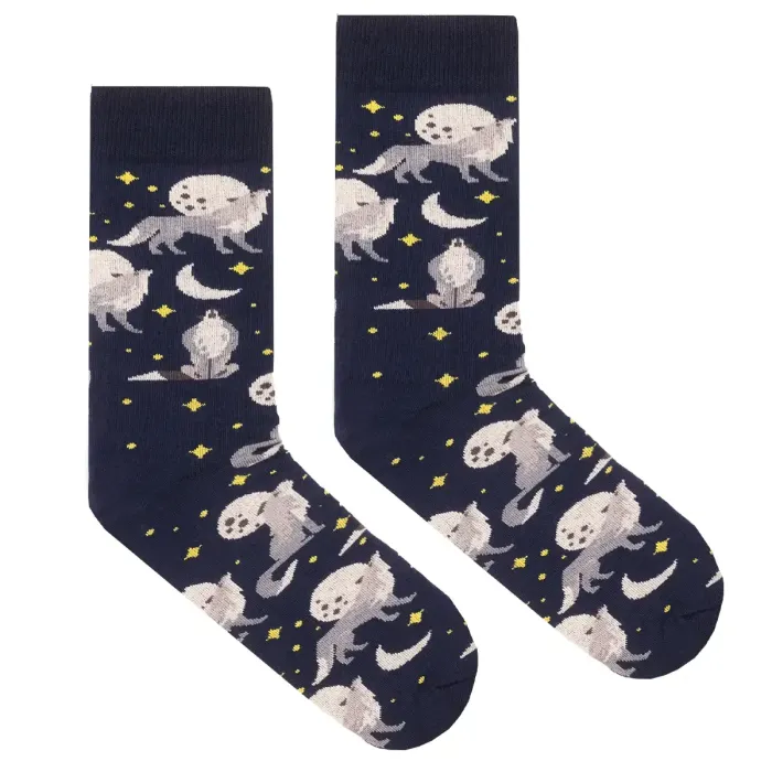 Skarpetki z bawełny organicznej Nocne Wilki