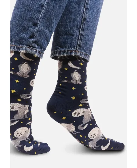 Socks organic cotton Night Wolves
