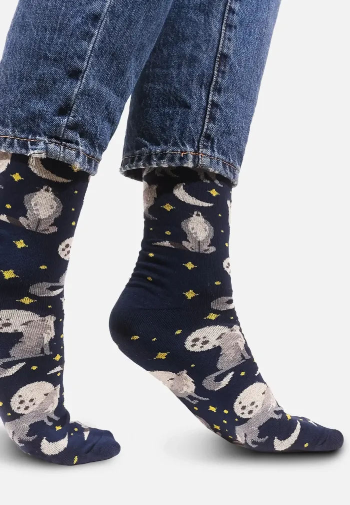 Socks organic cotton Night Wolves