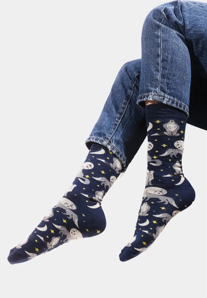 Socks organic cotton Night Wolves