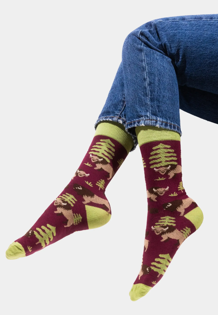 Socks organic cotton Bisons