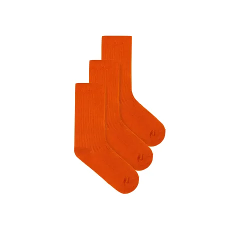 Set of ginger organic cotton wide rib socks