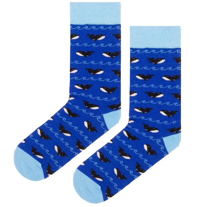 Socks organic cotton Whales