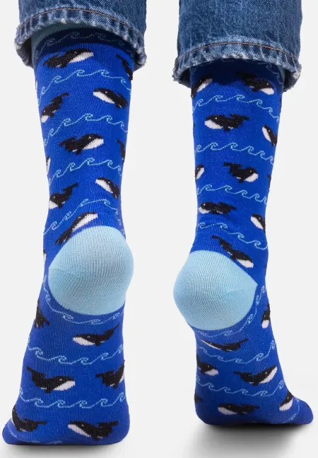 Socks organic cotton Whales